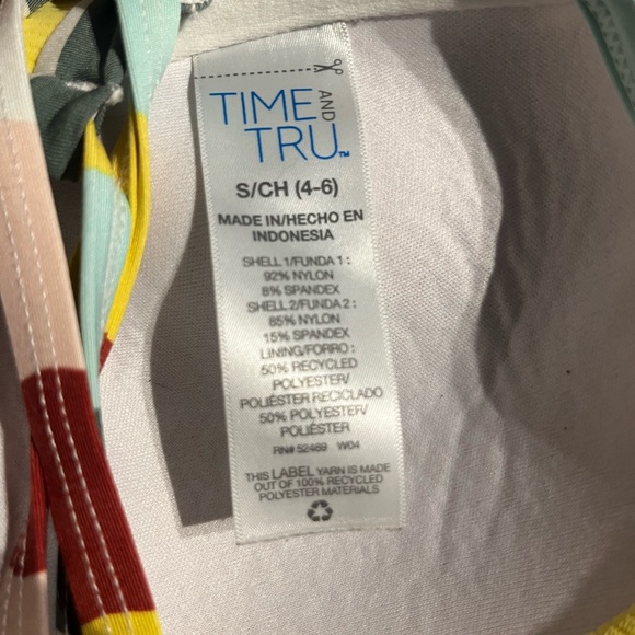 SM Time&True women’s wired bathing suit top with interlaced tie able racerback. - Picture 3 of 3